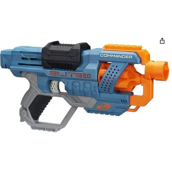Nerf, Lançador de Dardos, Elite 2.0, Commander RD-6 - Tambor Giratório, Inclui 12 Dardos - A partir de 8 Anos
