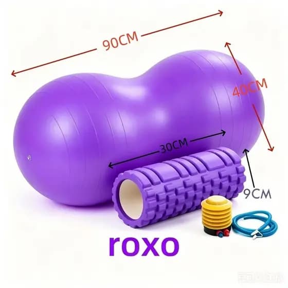 Bola Pilates Feijão Rolo Massagem Foam Roller Liberação Miofascial Soltura Yoga