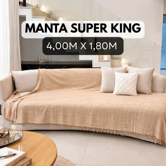 Manta Para Sofá Super King 4,00M x 1,80M Gigante Algodão Capa De Sofá