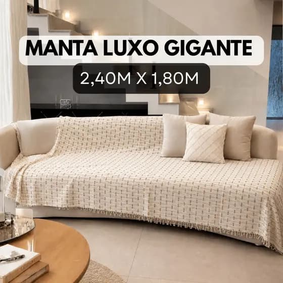 Manta Para Sofá Grossa Size Grande Gigante 2,40m X 1,8m