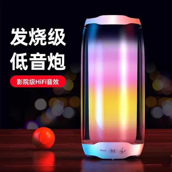 Caixa de som Bluetooth f9 mais vendida com subwoofer RGB colorido, caixa de som portátil sem fio para karaoke ao ar livr