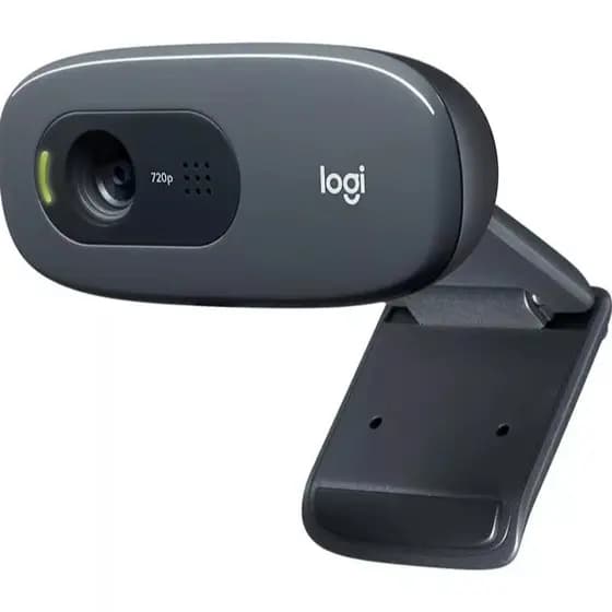 Webcam HD Logitech C270 720p 30 FPS com Microfone Embutido e 3 MP para Chamadas e Gravações em Vídeo