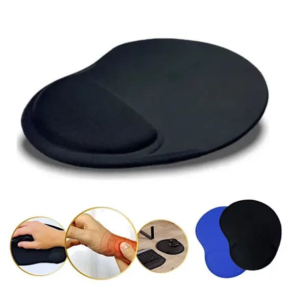 Kit 2 Mousepad Ergonômico com Apoio de Punho Conforto Profissional Gamer