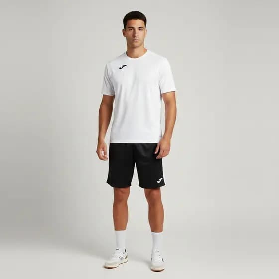 Shorts Joma Maxi Masculino Preto e Branco