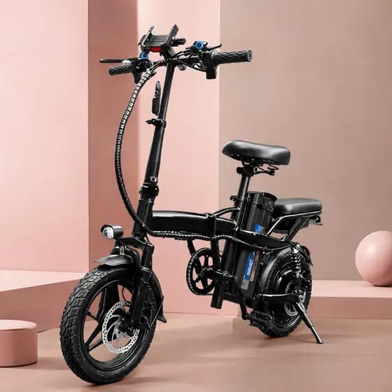 Bicicleta Dobrável Elétrica Adulto com Suporte Carregador para Celular e Pedal Assistido