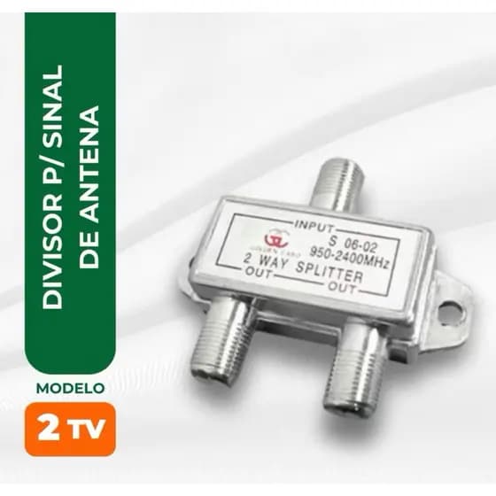Divisor De Sinal De Antena Tv Uhf Vhf Blindado