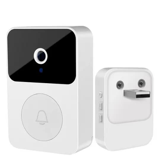 Campainha Wifi Com Câmera Olho Mágico Digital Sem Fio Atende Pelo Celular Interfone Portátil Segurança Residencial