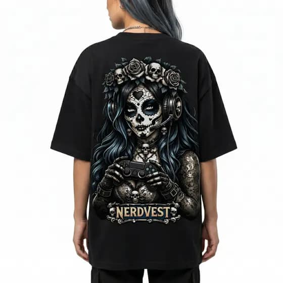 Camiseta Oversized Premium Treino Algodão Feminina Gamer