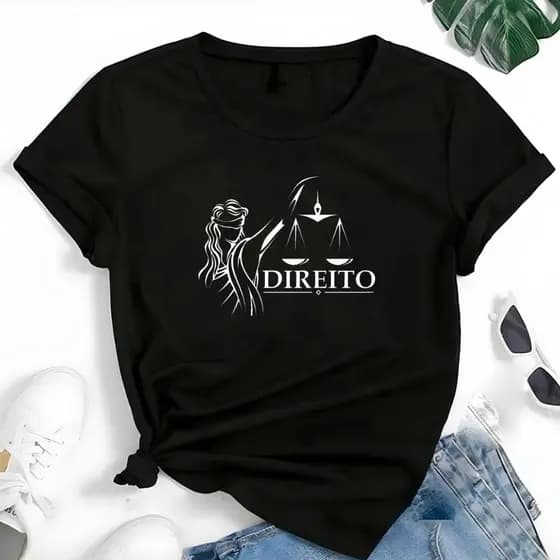 T-shirt Blusa Linda Direito Faculdade Camiseta Feminina Camisa