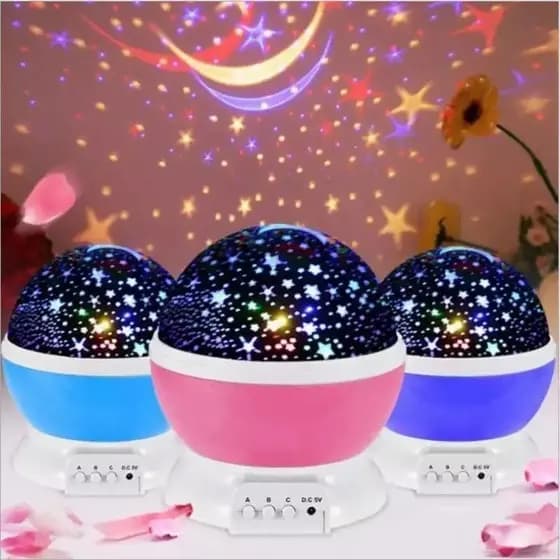 Luminaria Projetor De Estrelas Galaxy Abajur Quarto Criancas Star Master Combinação de Duas Cores janoclick