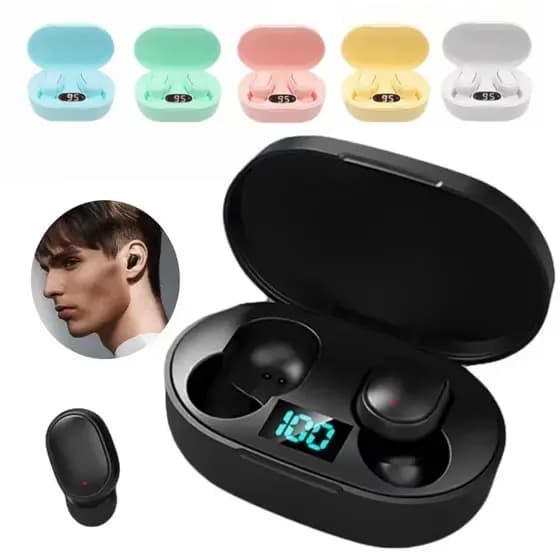 Fones de ouvido Bluetooth E6STWS são fones de ouvido de música Bluetooth sem fio e de ouvido com cancelamento voltikk