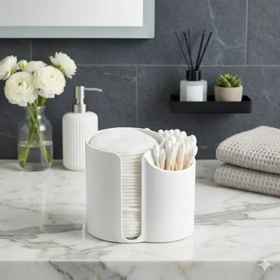 Organizador Porta Cotonetes Porta Algodão Porta Pincel Banheiro