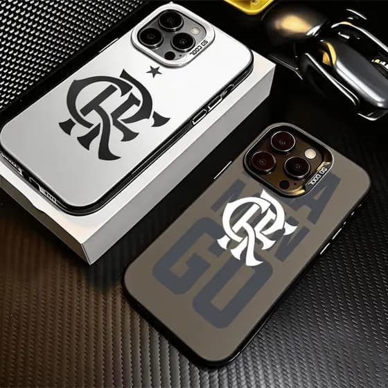 Capa Para iPhone 17 Air 16 15 14 13 12 11 7 X XS XR Pro Max Plus com Estampa do Flamengo Fosco Caso BB082