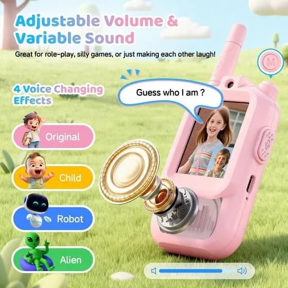 Rádio Infantil Walkie Talkie Para Falar Real Com Telefone Sem Fio Bateria