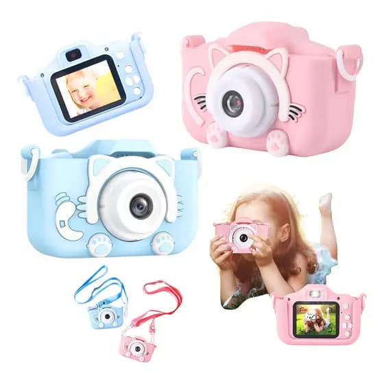 Câmera Digital Infantil Vídeos Jogos De Fotos Hd
