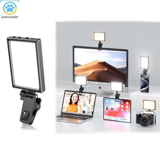 80 luzes portáteis LED, luzes para Selfie, para celular com clipe traseiro dianteiro, 3 modos, luzes de preenchime