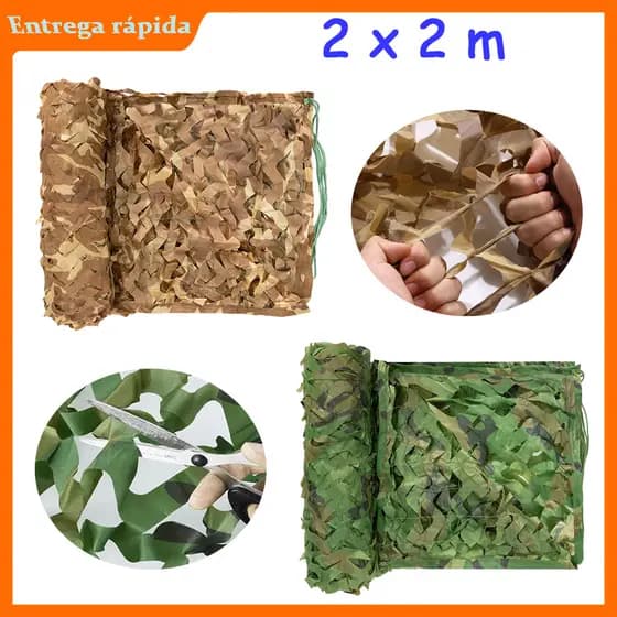 Rede de camuflagem de 2x2m, adequada para decoração de caça, Camping, pano de fundo, cobertura de teto e fazenda