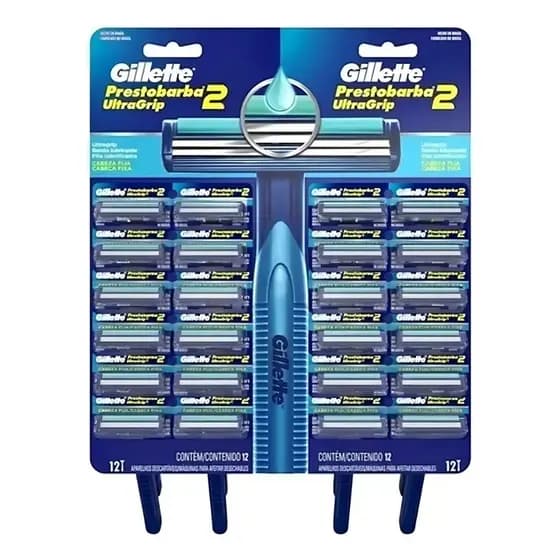 Aparelho de Barbear Gillette Ultragrip com Lâminas Afiadas e Corte Preciso