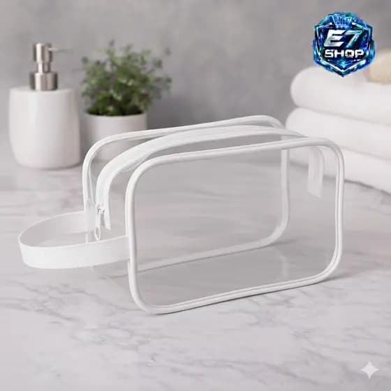 Kit 50, 100 ,150, 200 Unidades Nécessaire Transparente Em Plástico Organizador Enfermagem Maquiagem Escola