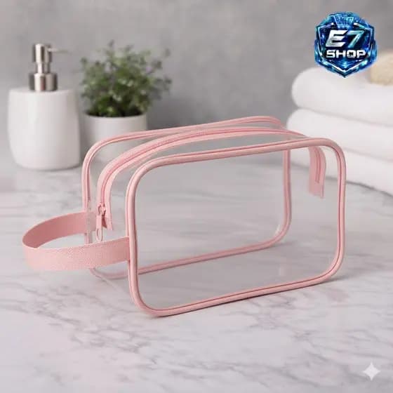Kit 10 20 30 40 Unidades Nécessaire Transparente Em Plástico Organizador Enfermagem Maquiagem Escola