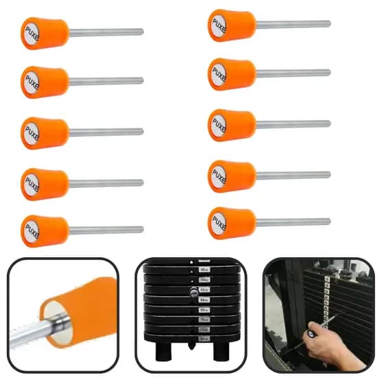 Kit Com 10 Pinos de Carga Trava Laranja Com Imã Universal Para Pesos Aparelhos Fitness