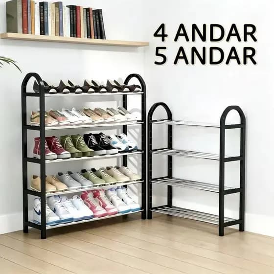 4/5 Andares Sapateira Multiuso Desmontável Organizadora de Sapatos e Tênis 8/10 Pares Para Livros e Brinquedos