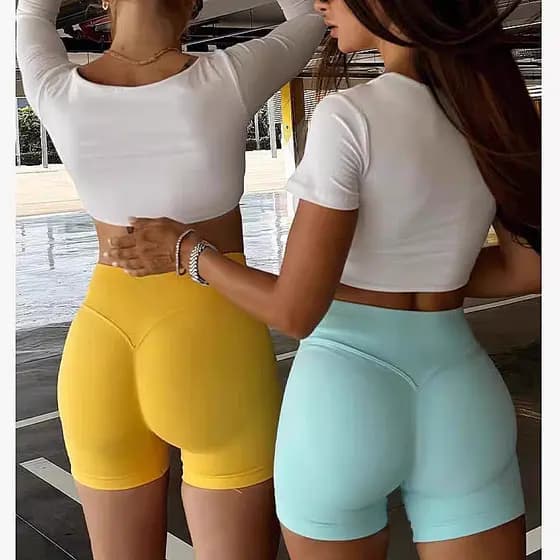 Verão feminino cintura alta Yoga shorts feminino shorts de Fitness feminino alta elástica secagem rápida respirável trei