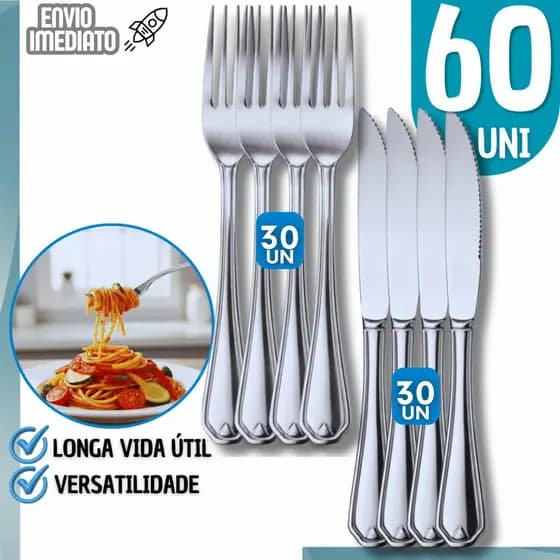 Talher Garfo e Faca Aço Inox De Mesa Casa Para Cozinha Restaurantes Buffet Utensílios