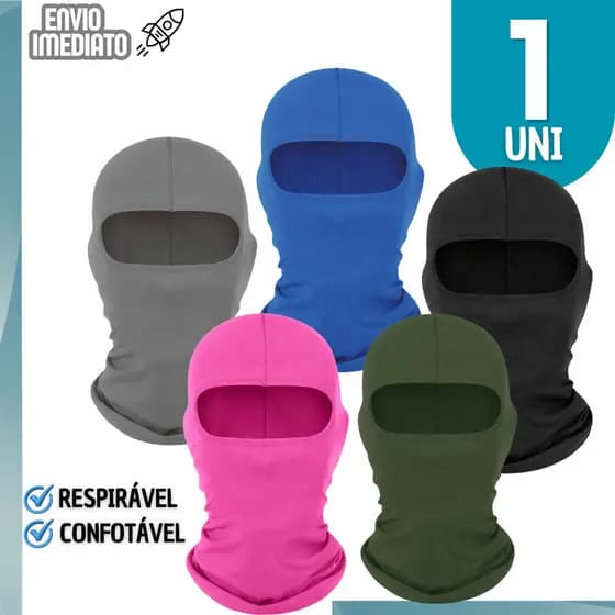 Balaclava Proteção UV - Moto, Ciclista, Pesca Caminhada Mascara Touca Ninja Respirável