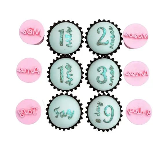 Kit Carimbos Para Doces Datas Comemorativas para Brigadeiro, Doce, Docinhos, Confeitaria, Festa - 6 Peças