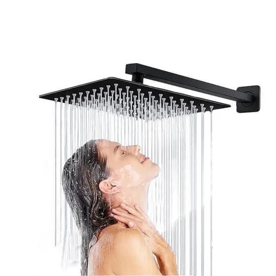 Ducha Quadrada Inox 20x20cm com Braço Reto ou Articulado