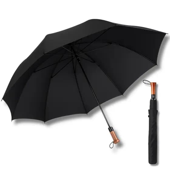 Guarda Chuva Automático Grande Duplo Original Reforçado Preto Unissex Sombrinha Proteção Solar UV