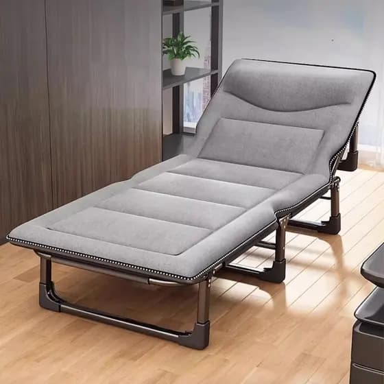 Cadeira Reclinável Dobrável Até 200kg com Design Portátil para Camping Hospital e Descanso