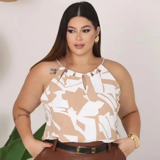 Blusa Feminina Plus Size Soltinha Tecido Duna G1 G2 G3 Elegante dia a dia Confortavel e Fresquinha Moda Plus Size