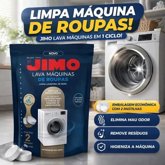 Pastilha Limpa Maquina Lavar Roupas Jimo Remove Limo Odores Residuos Limpeza Profunda 2un 20g Barato
