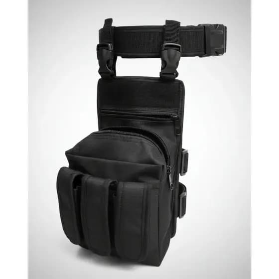 Pochete Militar Preto Bornal de Perna Tático