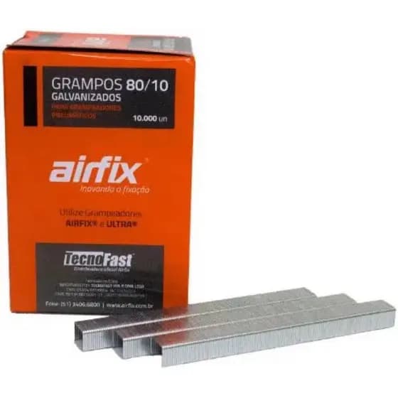 Grampos 80/10 Caixa c/ 10.000 Unid. Airfix