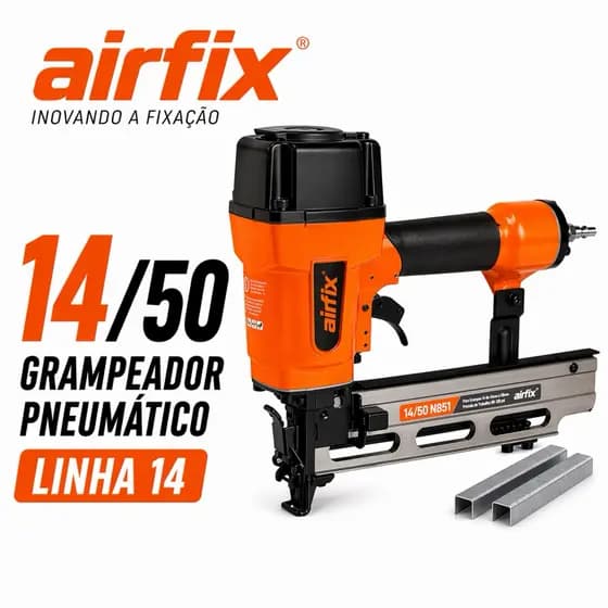 Grampeador Pneumático Airfix 14/50 Linha 14 Para Estofaria Madeira Montagem Industrial Profissional