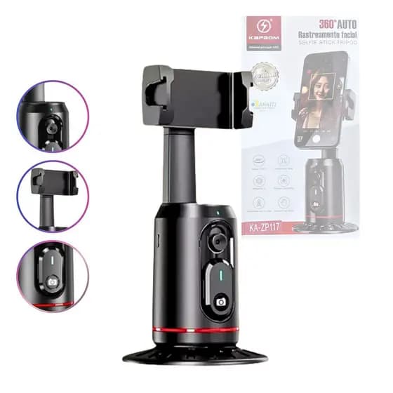 Suporte Celular com Rastreamento Facial 360º Selfie Stick Tripod Kapbom KA-ZP117
