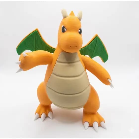 Dragonite Pokémon 3D Decorativo Premium | Impressão 3D Alta Qualidade | Item Colecionável