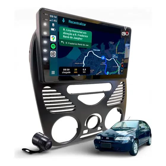 Multimídia Mp10 Palio Economy 2002 À 2014 Carplay Sem Fio 9p