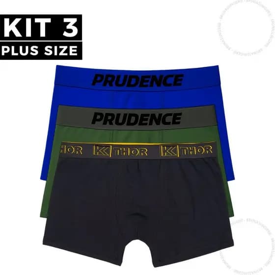 Kit Cuecas Boxer Plus Size Masculina Algodão Adulto Sortido