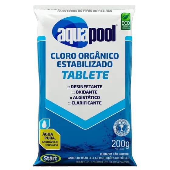 Cloro Orgânico Tablete 200G - Aquapool