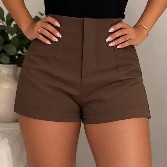 Short de Alfaiataria Feminino Moda Blogueira Estilo e Conforto