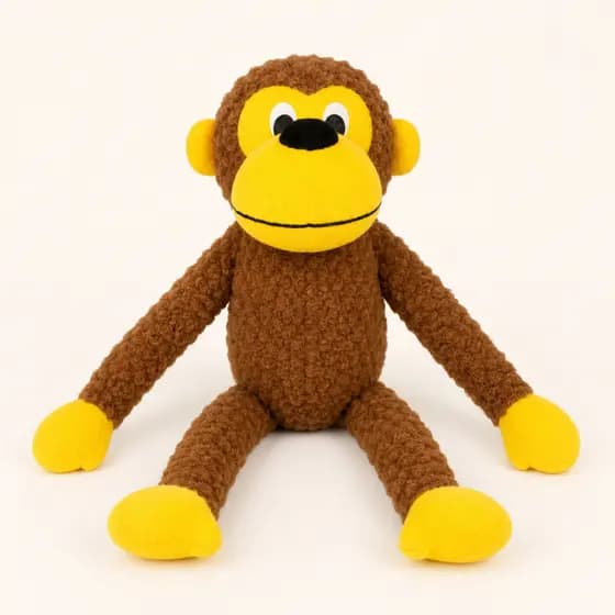 Brinquedo de Pelúcia Macaco com Apito Para Pet olhos Bordados Macaquinho