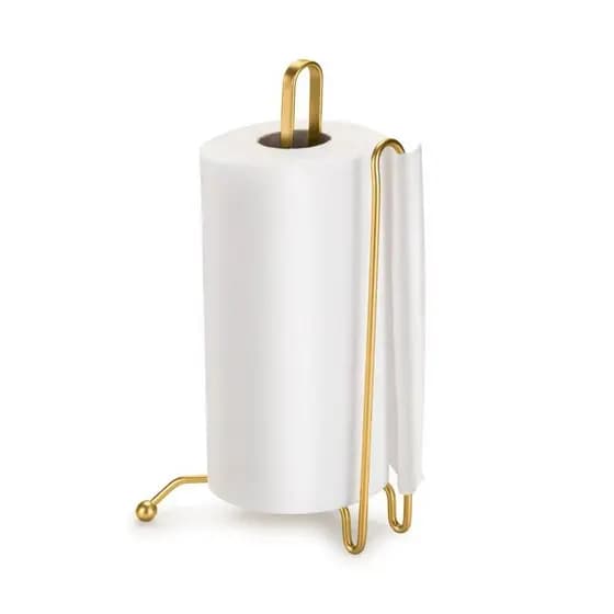 Porta Rolo de Papel Toalha Dourado – Organize Sua Cozinha com Estilo