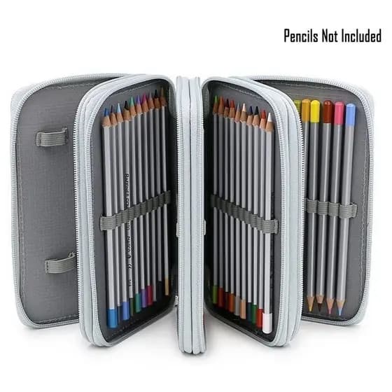 Estojo Escolar/Estojo Box/Estojo De Lápis De Quatro Camadas Com 72 Furos De Cor/Material Escolar/Papela-ABC