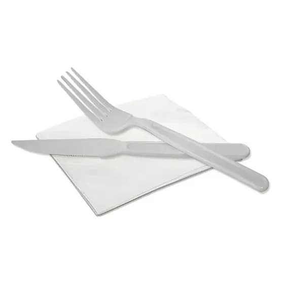 Kit Refeição c/ 50 un (Garfo+Faca+Guardanapo)