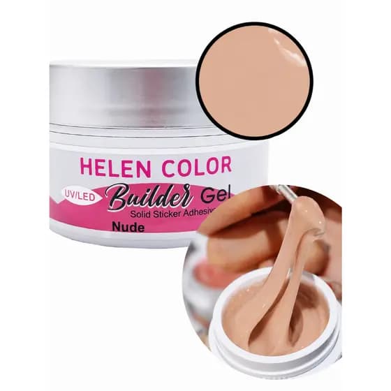 Gel Sólido Nude/Branco/Renda/Transparente15g Helen Color/ Alongamento Das Unhas decoração 3d unha de cristal massinha