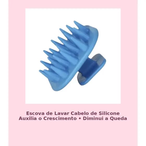 Escova De Lavar Cabelo de Silicone Auxilia O Crescimento Diminui A Queda